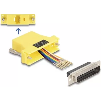 DeLOCK D-Sub 25-kontaktiline emane RJ45 emasele montaažikomplekt kollane VGA RJ-45