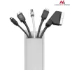 Kaabli painduv toru MACLEAN MCTV-575 põrandale, valge, 1,5 m, laius 43 mm, kõrgus 2,3–3,2 cm