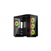 PC tornikorpus KRUX Empero KRXD010, ATX, must — toetab GPU-sid kuni 420 mm, CPU jahuteid kuni 155 mm, 2x 3,5-tollist + 3x 2,5-tollist sahtlit