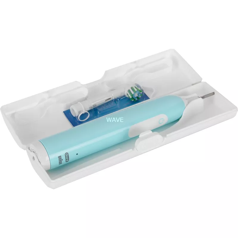 Oral-B Pro 1 Cross Action Caribbean Blue reisikotiga, elektriline hambahari sinine