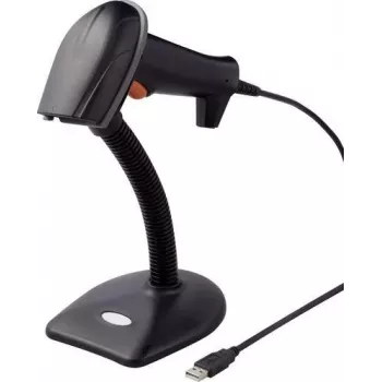 Renkforce 2D vöötkoodiskanner juhtmega 1D, 2D laser must käeshoitav skanner USB (RF-3376032)