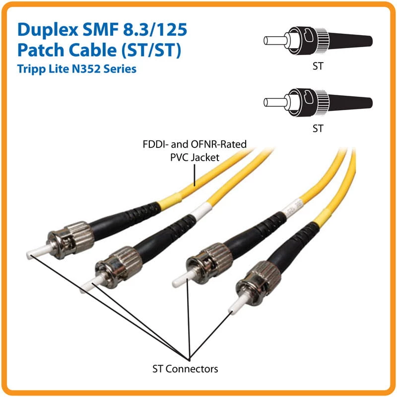 Tripp Eaton Tripp Lite Series Dupleksne ühemoodiline 9/125 fiiberoptiline ühenduskaabel (ST/ST)