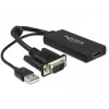 Kaabel DeLOCK 0,25m VGA+USB2.0-A/HDMI