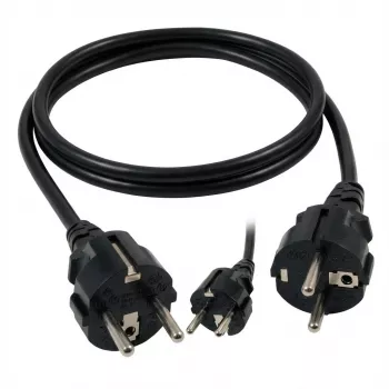 EFB-Elektronik toitejuhe maandatud pistik 90° - C13 90°, must, 3,0 m, 3 x 1,00 mm² Tootja: EFB Elektronik (EK535.3)