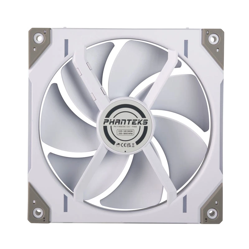 PHANTEKS D30-140 140mm ARGB korpuse ventilaatorid valge 3-pack