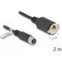DeLOCK M12 võrgukaabel A-koodiga 8 kontaktiga emane pistik RJ45 pesale Cat5e 2m Must