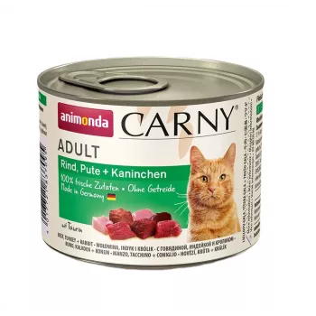 ANIMONDA Carny Adult Beef, turkey and rabbit - märg kassitoit - 200g