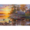 1000-osaline pusle schmidt spiele Darrell Bush Boathouse with Canoes, 1000 tükki
