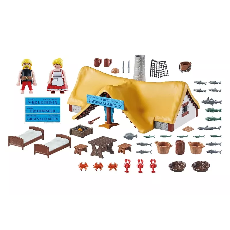 Playmobil 71266 Asterix: majake, kus elavad Kaligula ja tema naine Bakteria, kogumisfiguurid Asterixi kollektsionääridele ja fännidele, lõbus ja loominguline rollimäng
