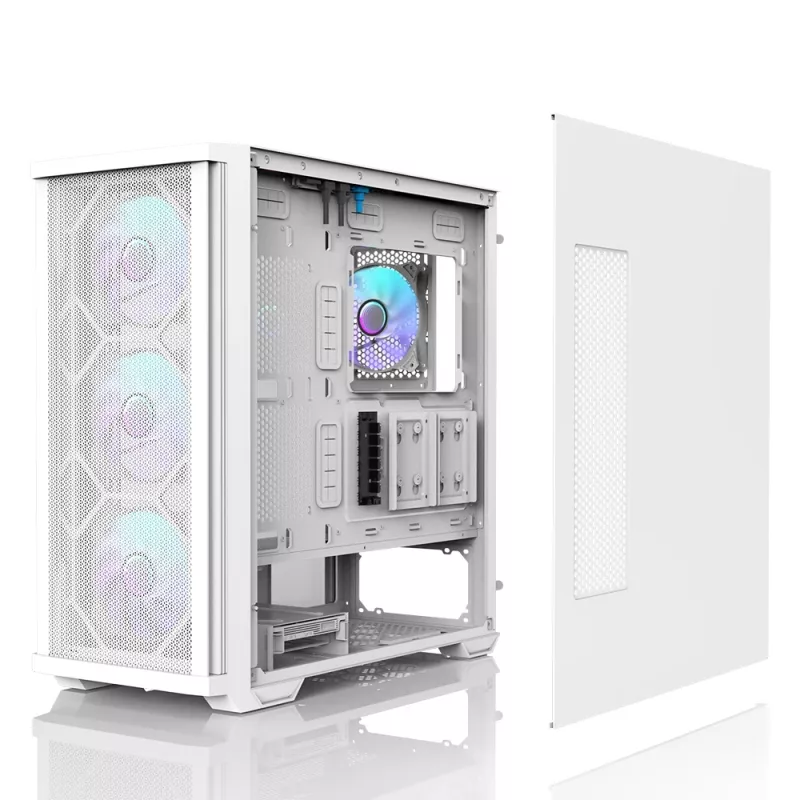 Zalman Z10 DUO ATX ZM-IF120 x4 Valge
