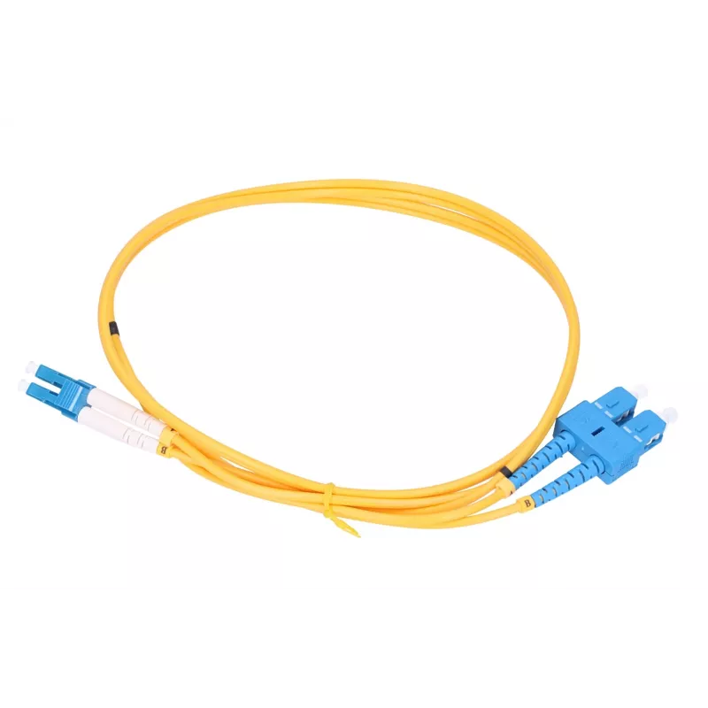 Patchcord Extralink SC/UPC kuni LC/UPC, Singlemode G.652D, Duplex PVC, 3mm, 1 m