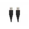 USB A – USB A kaabel LANBERG CA-USBA-30CU-0018-BK — USB 3.2 Gen 1 (5 Gbit/s), 1,8 m, must