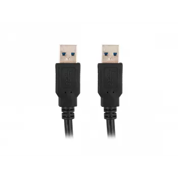 USB A – USB A kaabel LANBERG CA-USBA-30CU-0018-BK — USB 3.2 Gen 1 (5 Gbit/s), 1,8 m, must