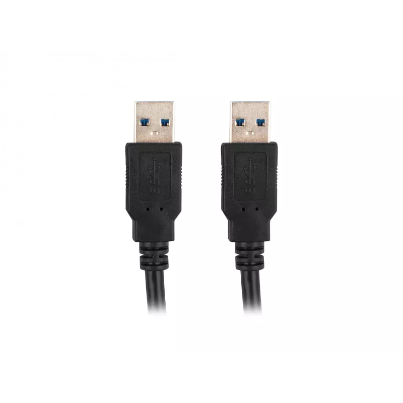 USB A – USB A kaabel LANBERG CA-USBA-30CU-0018-BK — USB 3.2 Gen 1 (5 Gbit/s), 1,8 m, must