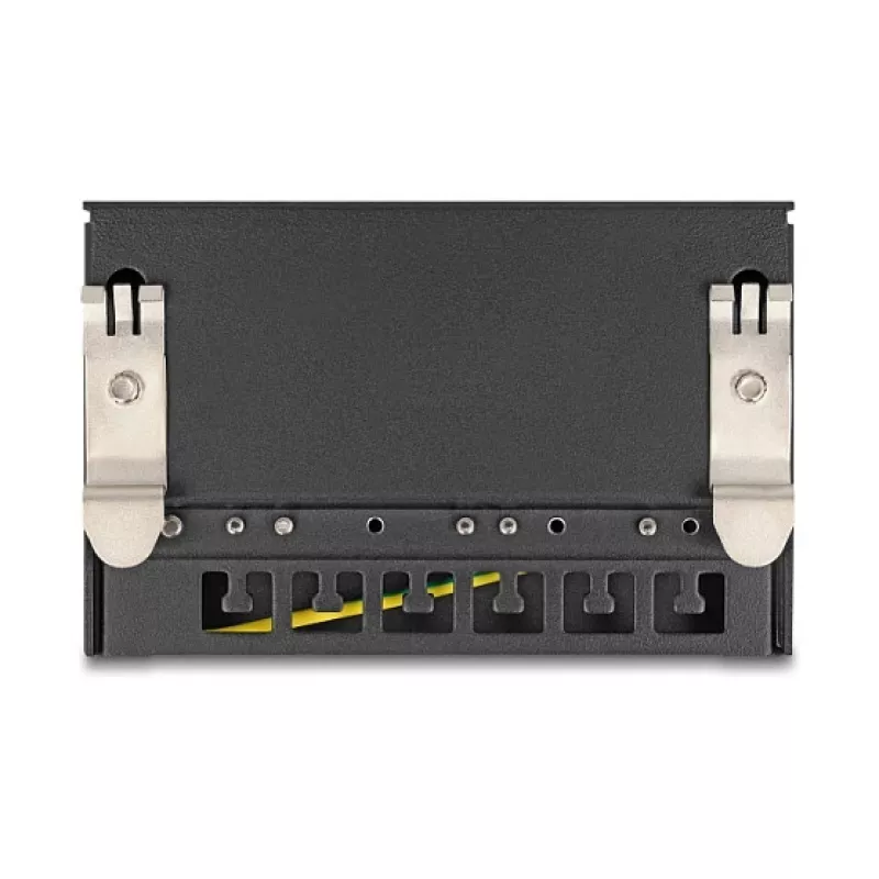 Patch-paneel DELOCK Mini Desktop RJ45 6-pordiline Cat.6A varjestatud, metall, must, 80×22×125 mm