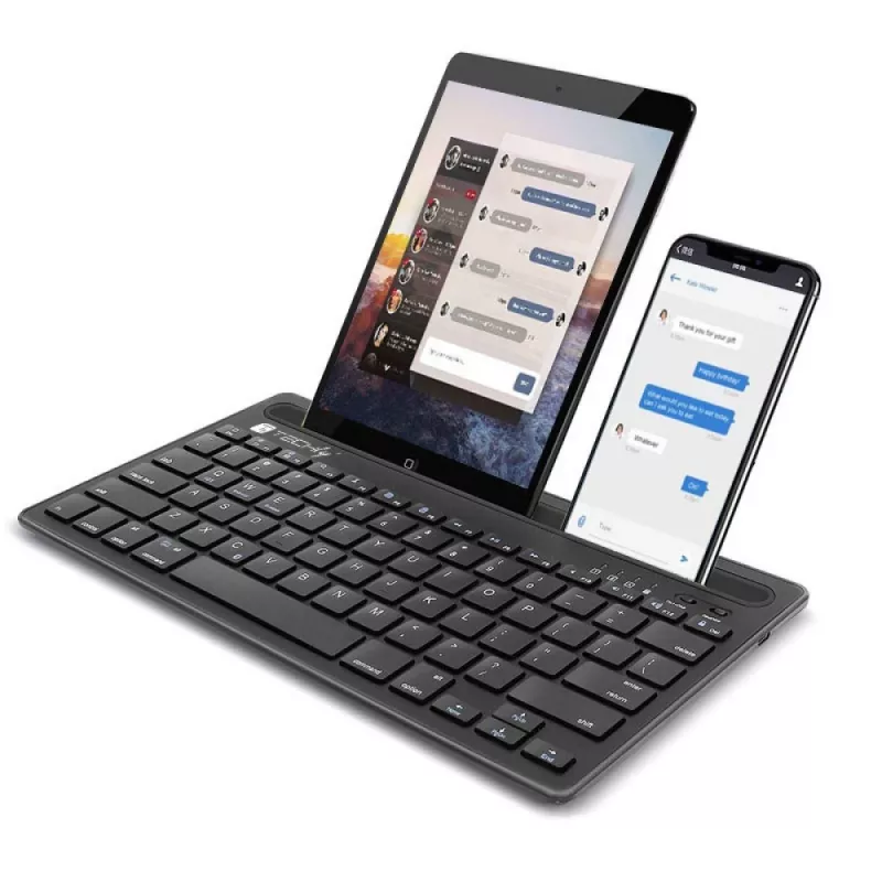Techly ICTBK102U klaviatuur universaalne Bluetooth QWERTY inglise must