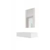 Dressing table with mirror cama meble PAFOS 80×41.6×100 cm, Valge matte, MDF frame, 1 drawer