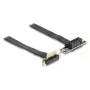 DeLOCK tõstekaart PCI Express x1 isane 90° nurga all -> x1 pesa 90° nurga all, kaabliga 60 cm