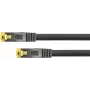 Python® seeria RJ45 ühenduskaabel Cat.7 toorkaabliga, riivikaitse (RNS®) ja nailonpunutisega, S/FTP, PiMF, halogeenivaba, 600MHz, OFC, must, 15m (8070PY-150S)