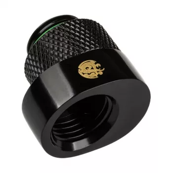 Adapter BitsPower X-Cross G1/4 tolli isane G1/4 tolli emasele, 5 mm nihe, mattmust