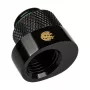 Adapter BitsPower X-Cross G1/4 tolli isane G1/4 tolli emasele, 5 mm nihe, mattmust