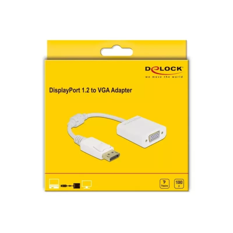 Adapter DisplayPort 1.2 isane VGA emasele DeLOCK 61007
