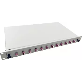 Helos LWL 19 Splice Box 12 x LC Duplex OM4 splice-ready Hall