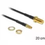 Koaksiaalkaabel DeLOCK 88483 RG-174 0.2 m RP-SMA TS-9 Must