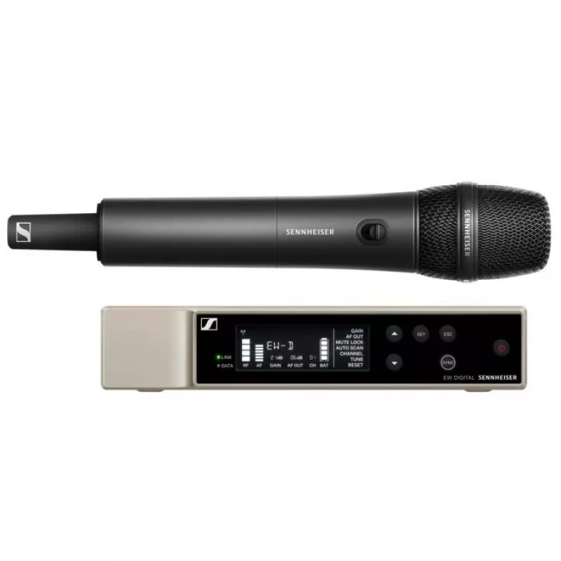 Juhtmega dünaamiline vokaalmikrofon Sennheiser EW-D 835-S UHF-juhtmeta süsteemiga, kardioidne, max SPL 154 dB, Bluetooth, XLR-3