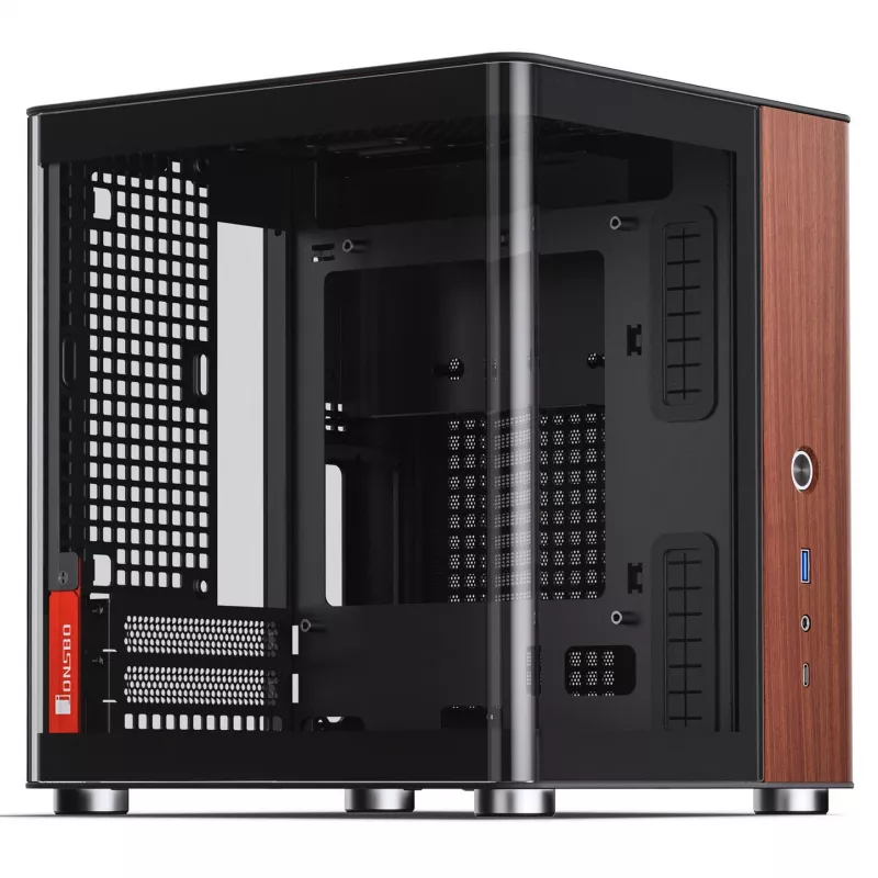 PC-korpus Jonsbo TK-0, minitorn, Mini-ITX, must