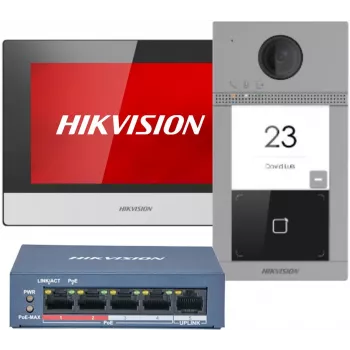Hikvision DS-KIS604-S(C) videouksesüsteem 2 MP 17,8 cm (7 inch) Must, Hall, Hõbedane
