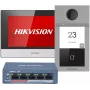 Hikvision DS-KIS604-S(C) videouksesüsteem 2 MP 17,8 cm (7 inch) Must, Hall, Hõbedane