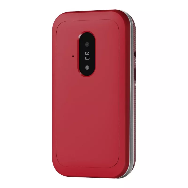 Funktsioonitelefon Doro Leva E22 karpkujuline, 2,8-tolline (7,11 cm) ekraan, üks SIM, 0,3 MP kaamera, 1150 mAh, 127,8 g, punane/valge