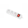 Toitepikenduskaabel LANBERG PS1-03E-0300-W — 3 m kaabel, 3 E-tüüpi vahelduvvoolupistikut, valge, siseruumidesse