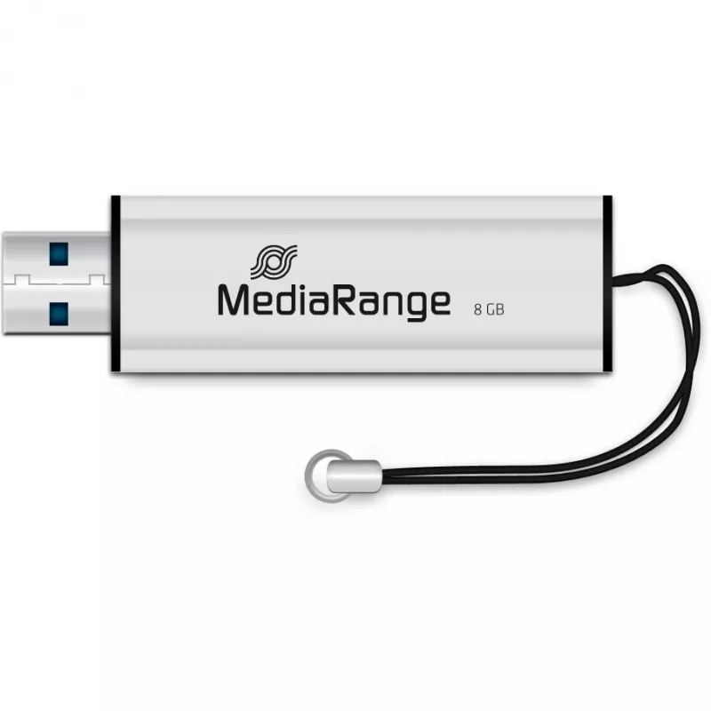 MediaRange SuperSpeed - USB-mälupulk - 8GB - USB3.0 - Must/Hõbe (MR914)