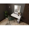 Dressing table with mirror cama meble PAFOS 80×41.6×100 cm, Valge matte, MDF frame, 1 drawer