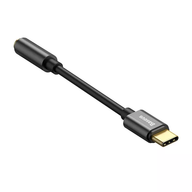 Kaablipistikupesa adapter Baseus CATL54-01 USB-C 3,5 mm pesale, must