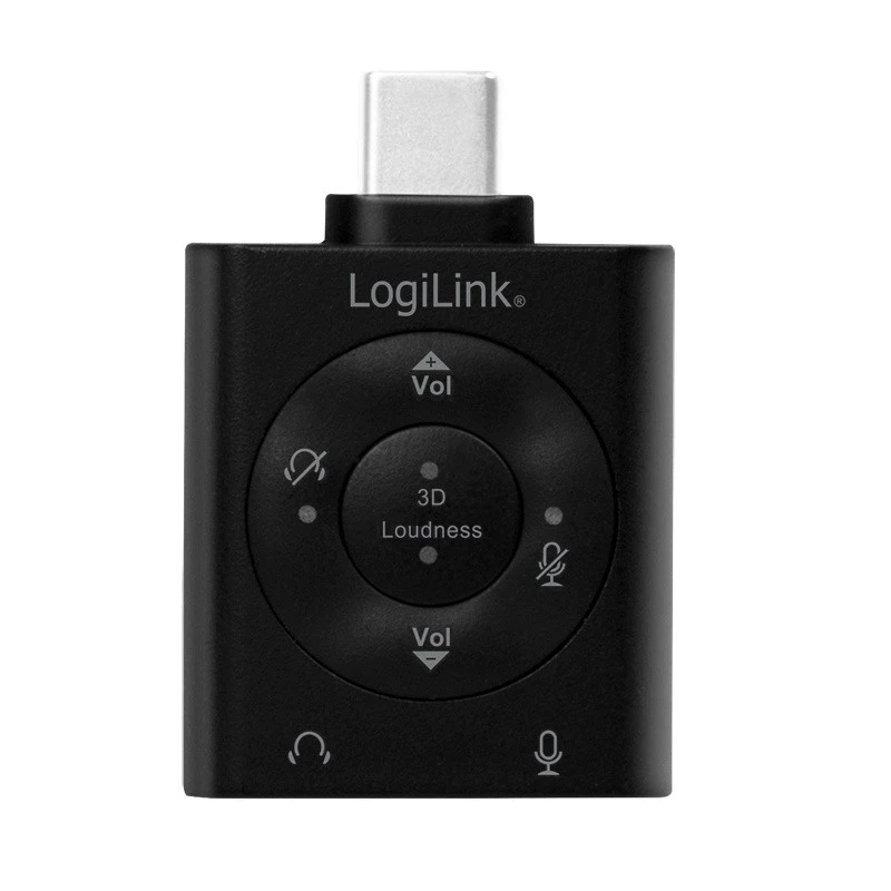 USB3.2 heliadapter USB-C/isas kuni 2x3,5mm/emas 7.1