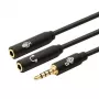 Adapter TB 3.5mm MiniJack jaotur 1x 3,5 mm isane 2x 3,5 mm emasele, mudel AKTBXAJ0P2J030B
