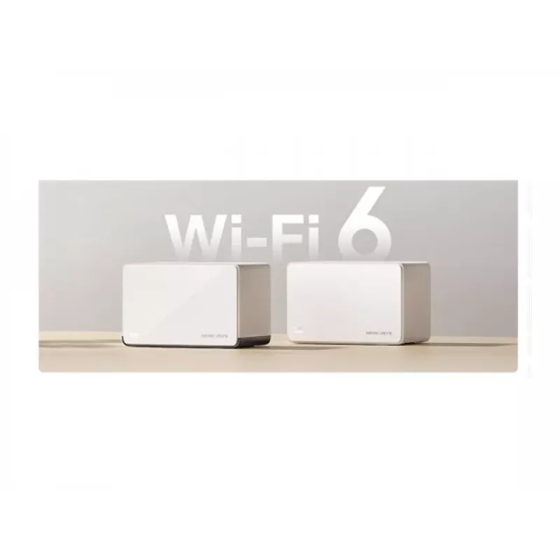 Traadita ruuter MERCUSYS Halo H85X 2‑pack Dual Band Wi‑Fi 6 kuni 3000 Mbps võrksüsteem