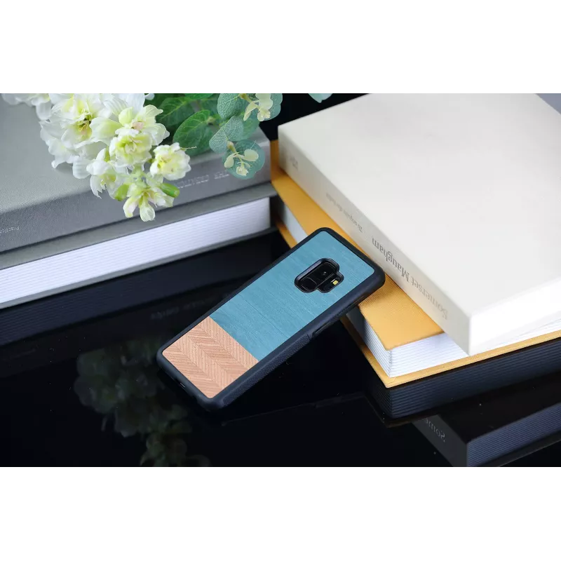 Nutitelefoni ümbris man and wood Samsung Galaxy S9 jaoks teksamust