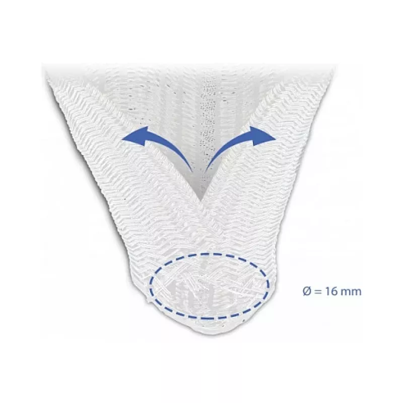 Põimitud hülss DeLOCK 20809 5 m x 16 mm valge