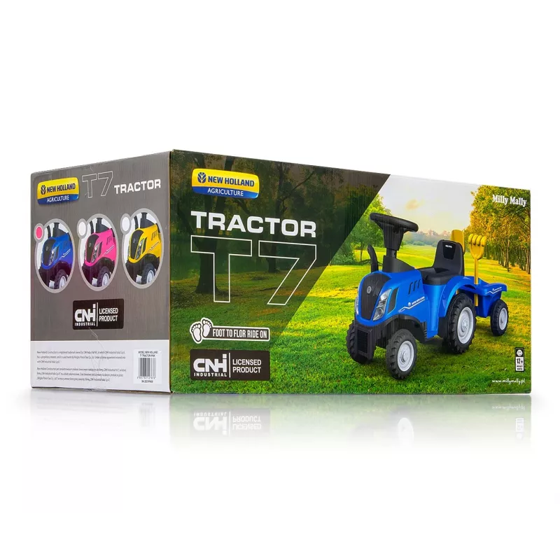 Sõidukauto milly mally New Holland T7 traktor, mudel 27652, sinine