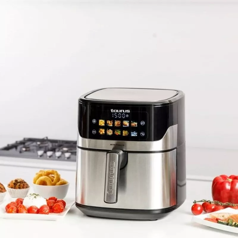õhufritüür Taurus Air Fry 7S 1600W 6,5L, roostevaba teras, 8 programmi, 80–200°C, puutetundlik juhtimine