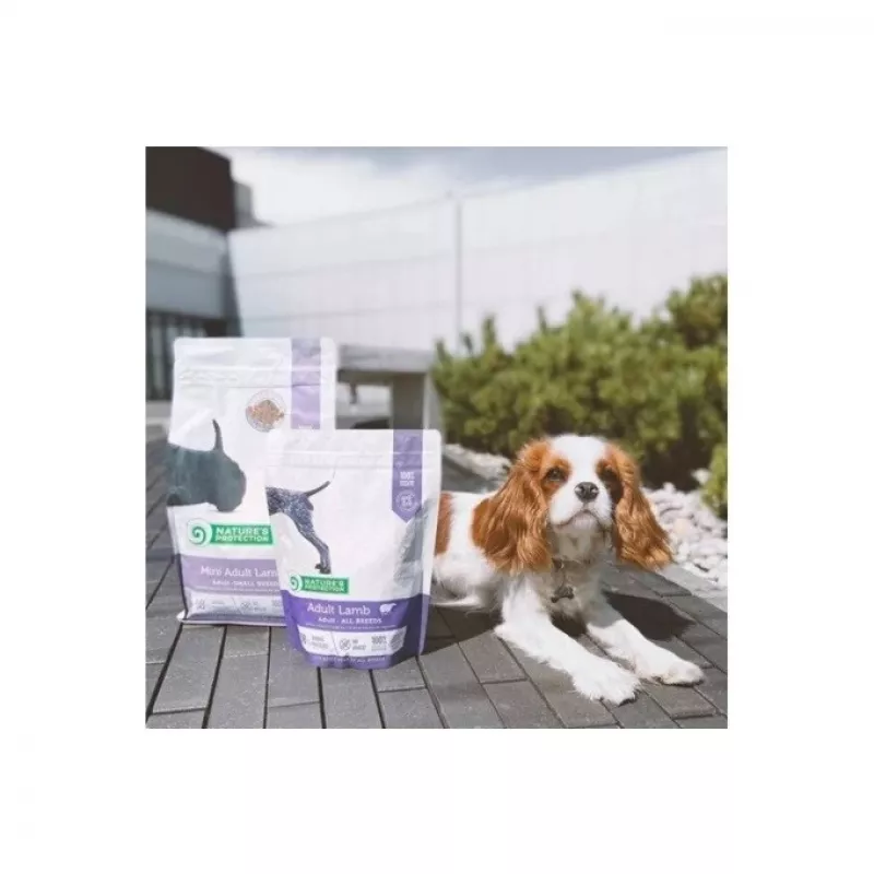 Kuiv koeratoit nature's protection Adult Lamb All Breeds 12 kg — 24% valku, 13% rasva, 2,5% kiudaineid