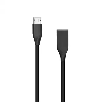 Silicoonkaabel USB-Micro USB (must, 1 m)