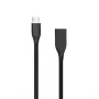 Silicoonkaabel USB-Micro USB (must, 1 m)