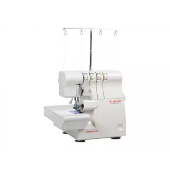 Overlock-õmblusmasin SINGER 14SH654 — elektriline, 4-astmeline nööpauk, vaba käsi, 1300 pistevalikut, valge