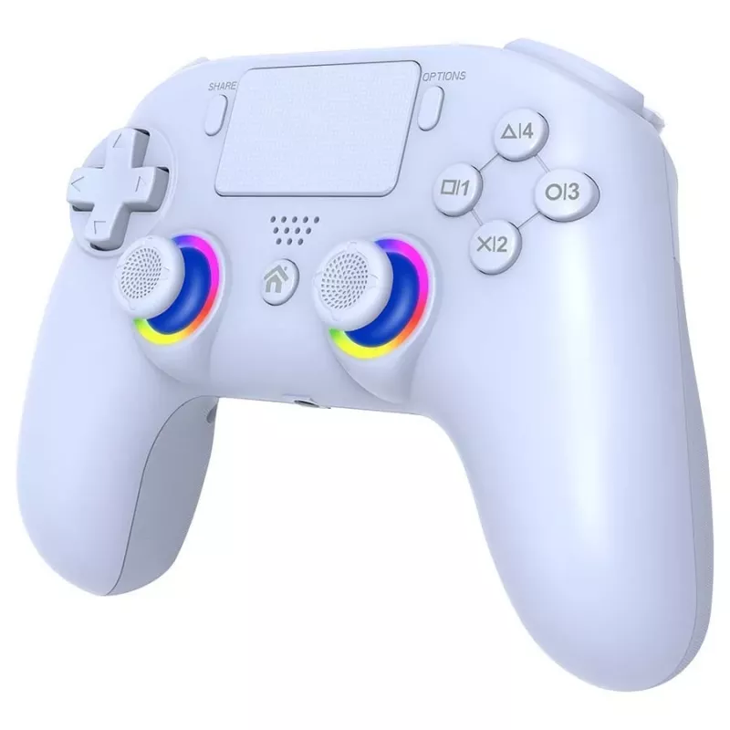 Subsonic PS5 juhtmeta LED-mängupult, valge, D-pad, Home, Options, Share
