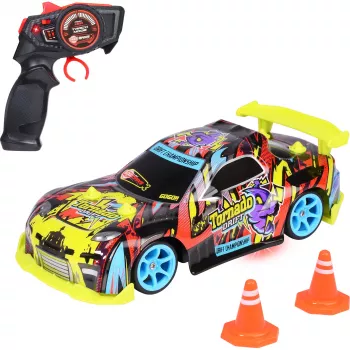 Raadiojuhitav auto Dickie Tornado Drift RTR 2,4 GHz — sõiduvalmis trikiauto